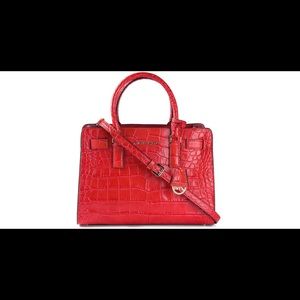 Red croc affect Michael kors bag
